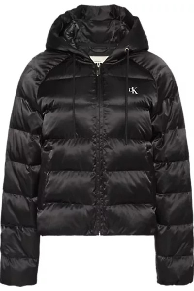 Calvin Klein Kadın Regular Fit Kapüşonlu Kapitone Desenli Kaz Tüyü Dolgulu Uzun Kollu Siyah Mont LV047E509G-UB1