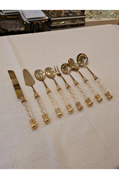 BULUTHOMEAKSESUAR 8 Piece Titanium Serving Spoon
