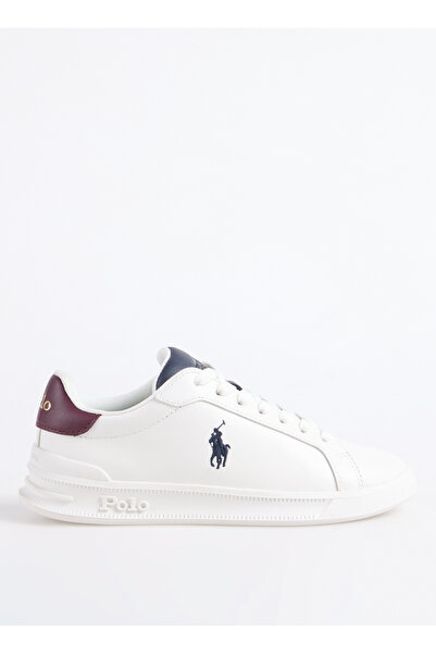 Polo Ralph Lauren Beyaz - Bordo Kadın Sneaker HRT CRT II