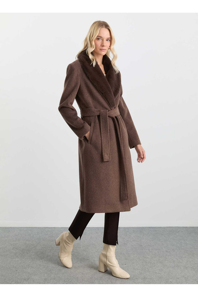 Selen Kahve Kadın Kaban 25KSL9531