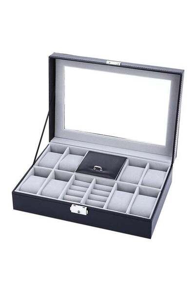 Generic Mirrored Watch And Jewelry Case With Lock