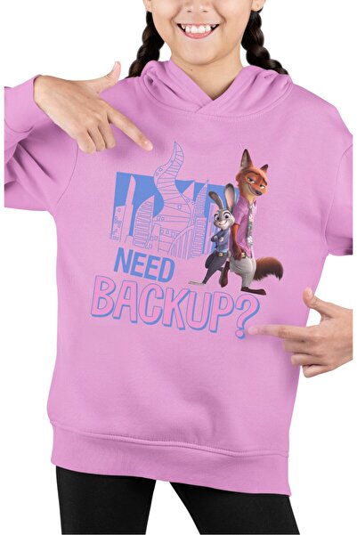 Fuddy Moda Need Backup cu imprimeu cu glugă Hanorac pentru copii tricou , Han...