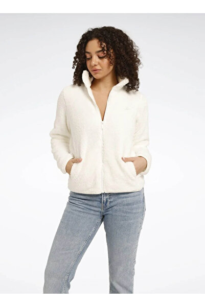Reebok LC 3077 PAIGE JACKET Beyaz Regular Fit Düz Kadın Zip Ceket