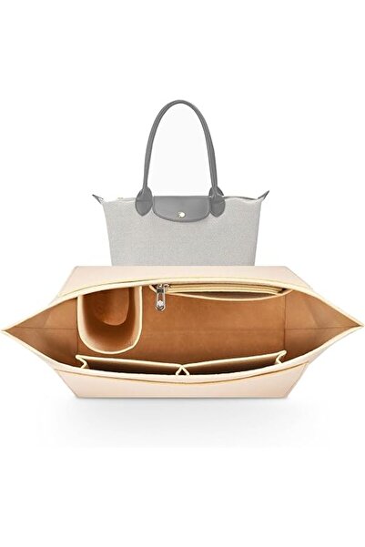 Arabest منظم حقائب يد متعدد الجيوب من اللباد، منظم حقائب قابل للطي، منظم قاعدة، منظم محفظة