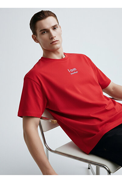 GMG FIRENZE Crew Neck Red Men's T-Shirt Gu25Mss03028