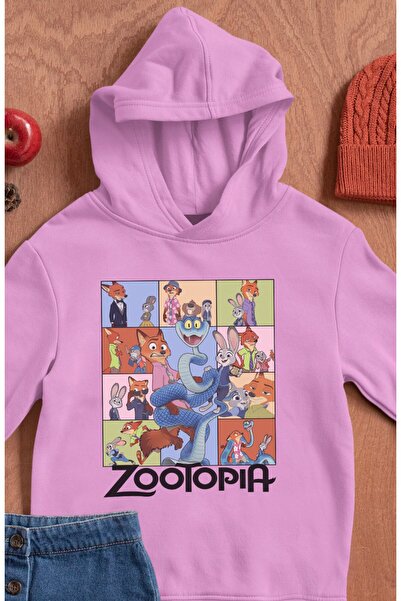 Fuddy Moda Παιδικό φούτερ με γράμματα Zootopia με κουκούλα , Φούτερ με θέμα τ...