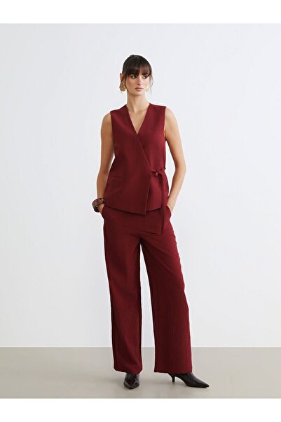 LC Waikiki Elastic Waist Textured Women's Trousers