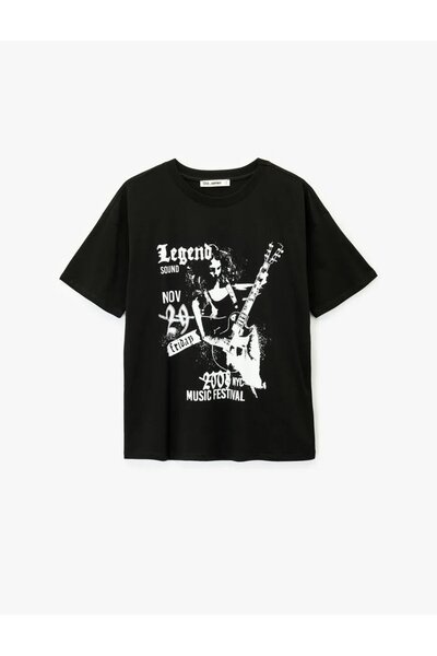 Koton Tricou oversize imprimat cu mânecă scurtă