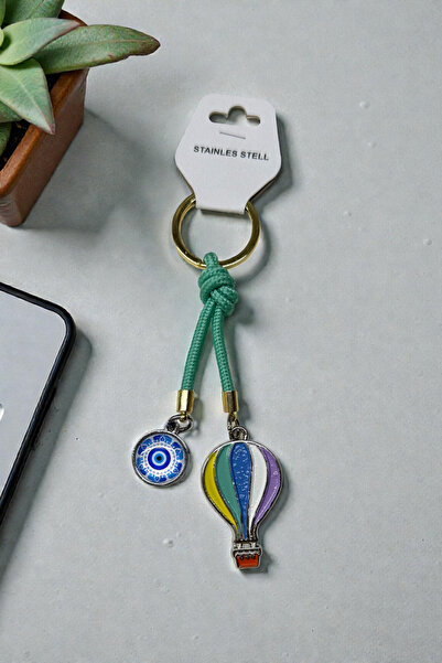 NazarNovaStore Kapadokya Balon Desenli Anahtarlık | Şık ve Dekoratif Aksesuar