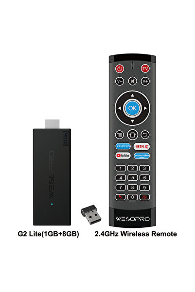 Choice جهاز استقبال تلفزيون ذكي بنظام أندرويد G2 Lite بتردد 2.4 جيجاهرتز من W...