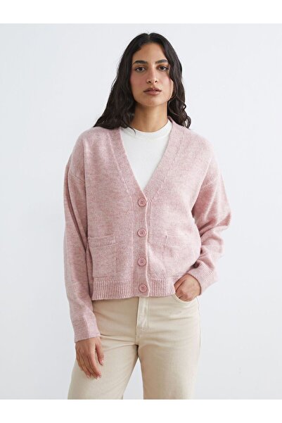 LC Waikiki Lcw Modest V-Neck Women's Knitwear Cardigan