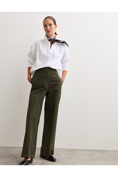 Marks & Spencer Pamuk Karışımlı Düz Paça Pantolon