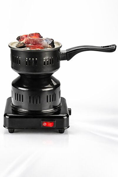 Refura - SA موقد فحم كهربائي من ريفورا، موقد نار للشيشة - طلاء بورسلين، مقبض قابل للإزالة