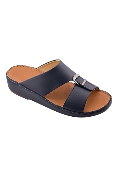 Alnahham A E T Arabic Sandals For Men, Outdoor Mens Slippers, Open Toe, Genuine Softy Leather with Buckle