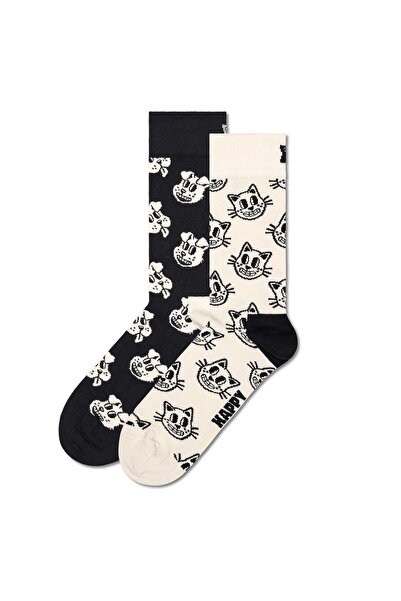 Happy Socks Unisex Socken, 2er Pack - Classic Crew, Organic Cotton, Farbmix