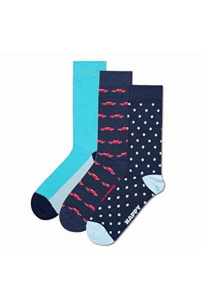 Happy Socks Unisex Socken, 3er Pack - Everyday Crew, Geschenkbox, Baumwoll-Mix
