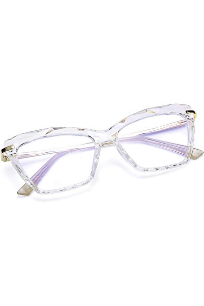 FEISEDY Crystal Cat Eye Glasses Frame Blue Light Blocking Computer Eyewear