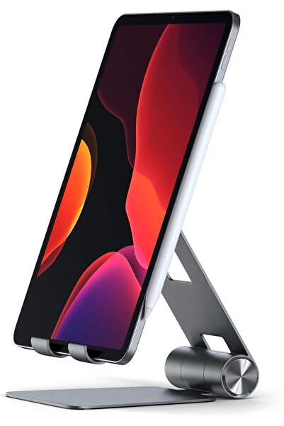 Satechi حامل تابلت قابل للطي متعدد الزوايا R1، حامل هاتف قابل للتعديل ومضاد للانزلاق، متوافق مع أجهزة آيباد