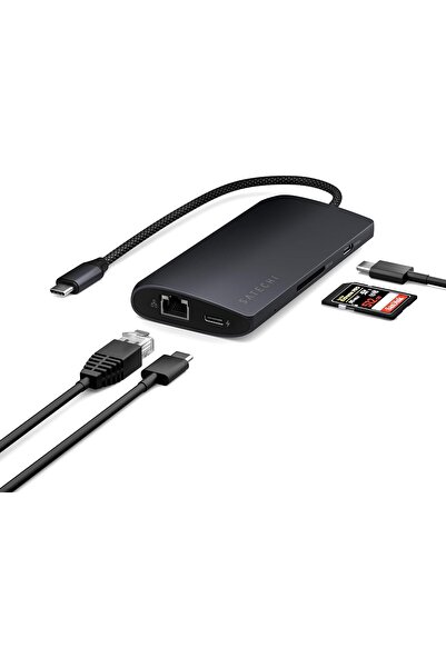 Satechi محول متعدد المنافذ USB-C 8 في 1 الإصدار الثالث