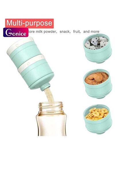 Gonice موزع حليب بودرة محمول بثلاثة أقسام