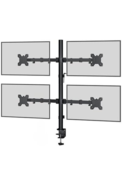 BONTEC Support for 4 Bontec® 13-27 inch monitors, VESA 75x75 and 100x100, 360° rotating arms