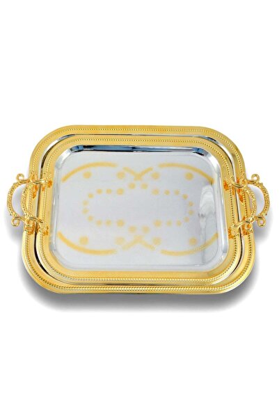 AVCI HOME MAKER صينية تقديم فاخرة مستطيلة الشكل من قطعتين من هوم ميكر