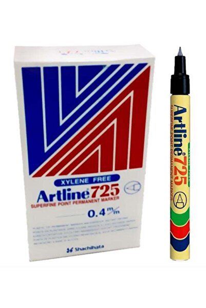 artline 12-Piece Permanent Marker Blue/Yellow/Green EK-725BK