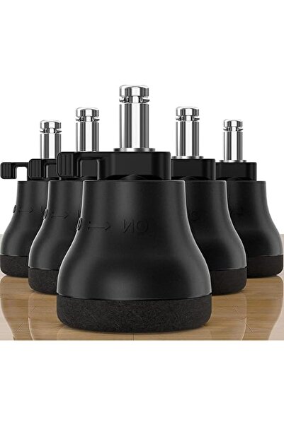 Arabest مجموعة من 5 عجلات دوارة للمقاعد قابلة للتحويل إلى عجلات ثابتة، مع إمك...