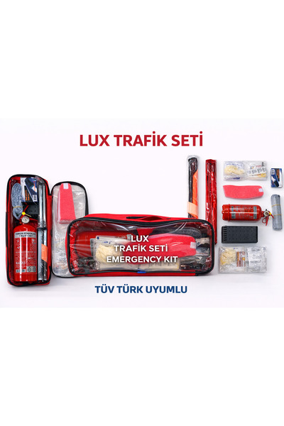 Black Gold Lüx Trafik Seti İlk Yardım Seti Tüv Türk Uyumlu Çantalı