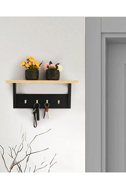 Trend Kitchen Vestaro Modern Dekoratif Ahşap Anahtarlık, Kapı Yanı Organizer ...