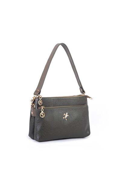 Nas Bag Women's Double Compartment Shoulder and Crossbody Bag Khaki Victoria