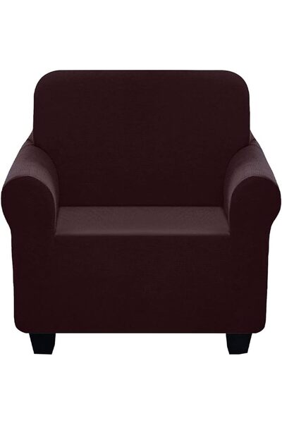 Margoun Thick Couch Covers Sectional Sofa Stretch Slipcover,Furniture Protector (90 x 140 cm, Dark Brown)
