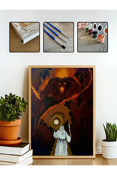 RivArte Sayılarla Boyama Seti You Shall Not Pass 40x50cm Yüzüklerin Efendisi