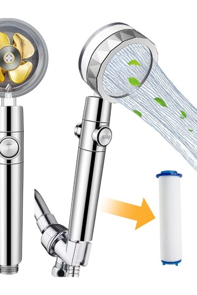 OEM High Pressure Shower Head with Anti-limescale Filter, Water Saving, On/Off Button, 360° Rotation