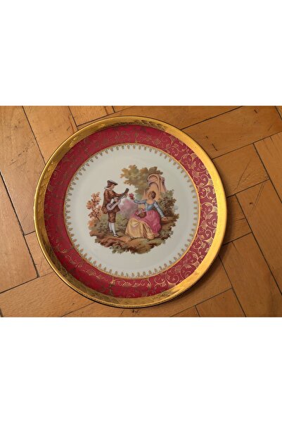 tayfuntufan antika koleksiyon Limoges Porcelain Decorative Plate - 21.5 cm Diameter -Ktyrgıurt