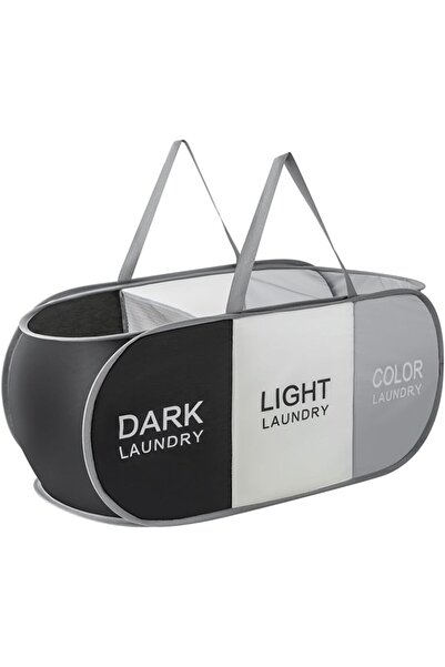 Saharaz Collapsible Laundry Basket Durable Pop Up Hamper, Portable Dirty Clot...