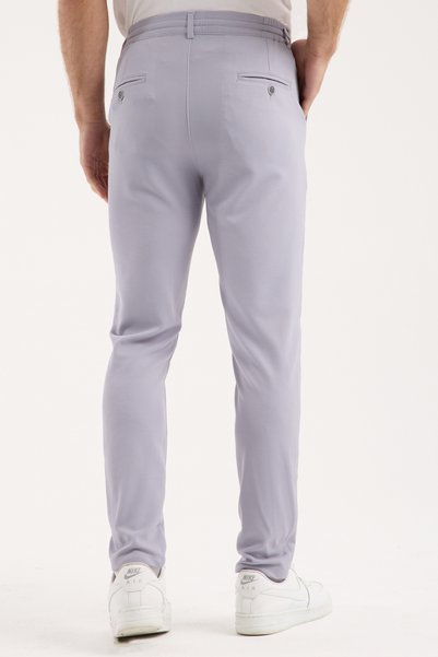 Varetta Men's Gray Jogger Pants Trousers Summer Elastic Waist Stretch Fabric Regular Fit Trend Trousers
