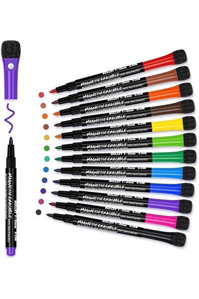 Arabest Magnetic Fine Tip Whiteboard Marker,Erasable Whiteboard Marker,Low Odour Whiteboard Marker