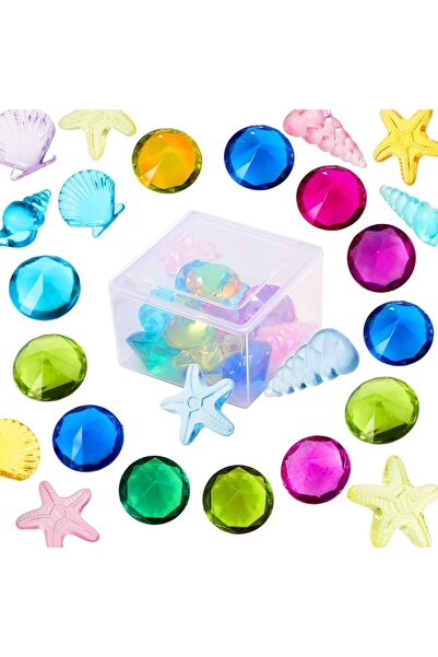 Arabest لعبة غطس على شكل جوهرة مزيفة، مجموعة ألماس ملونة بطابع المحيط، هدايا ...