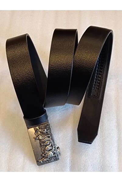 Butik Tülin Unisex Authentic Genuine Cowhide Leather Black Silver Five Kangar...