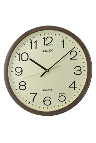 Seiko QXA806B Καφέ Χρώμα Πλαστική Θήκη Ρολόι τοίχου με μηχανισμό Quartz