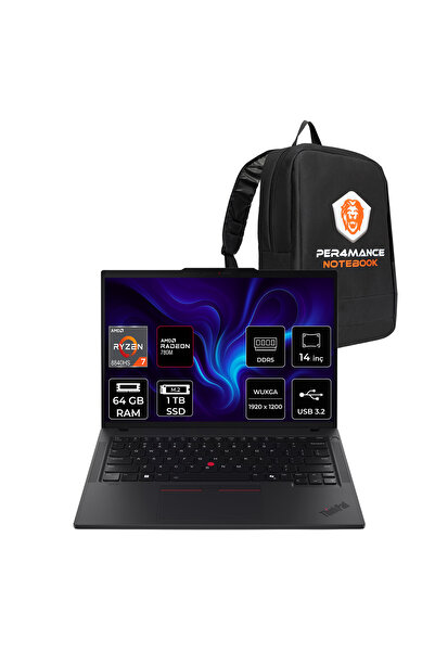 LENOVO Thinkpad P14S Gen 5 64GB RAM 1TB SSD 14" FHD+ FreeDOS 21MFS2MQ00P339 İ...