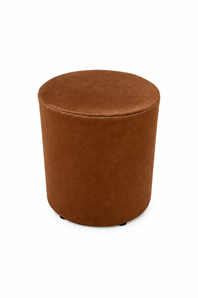 Evondi Silindir Dekoratif Puf 38x43 cm – Taba