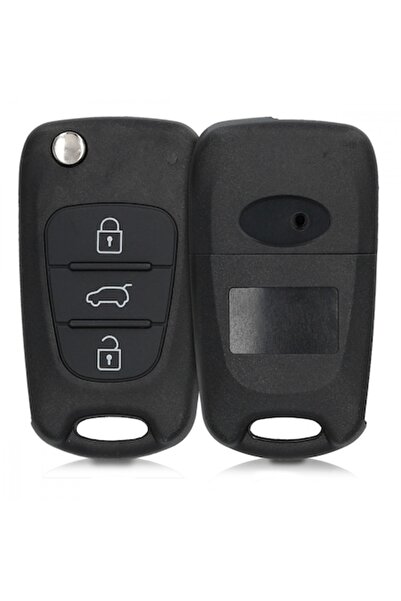 Aftermarket Carcasă cheie pentru Hyundai - 3 butoane, plastic, neagră