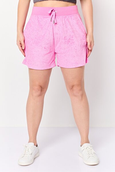 Juicy Couture Women Embroidered Logo Drawstring Shorts, Pink