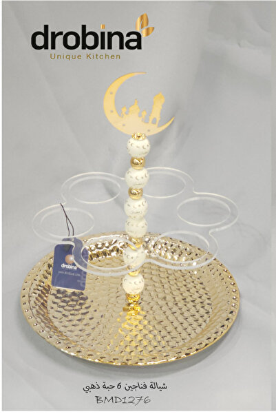 drobina 6-piece cup holder with silver tray from Droubina