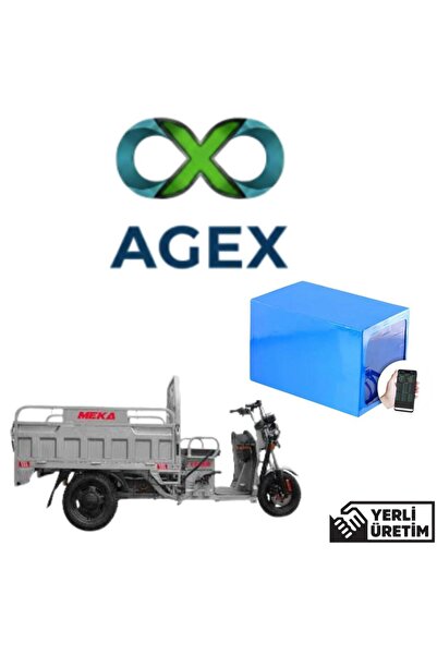 agex enerji Meka Tiger Moped 72 Volt 45 Ah LiFePO4 Batarya