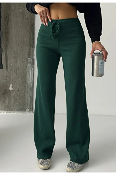 Zerenyus Fit Comfort Black Casual Pants Petrol Green