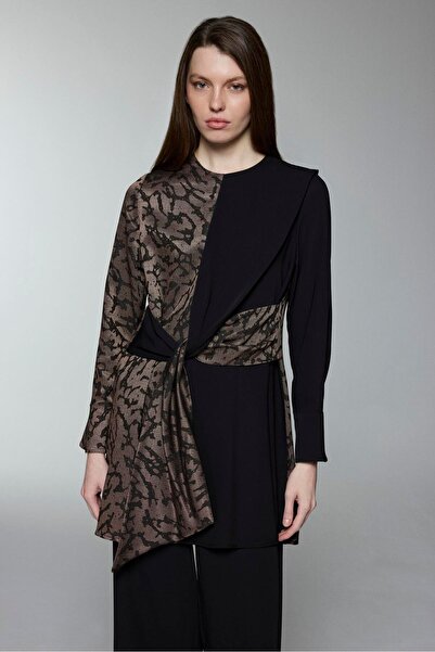 Zühre Asimetrik Desen Geçişli Kuşaklı İkili Takım