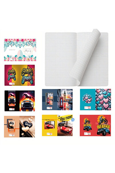 JML1 A4 Mathematics Notebook Set of 10, 60 Pages 56g Different Models